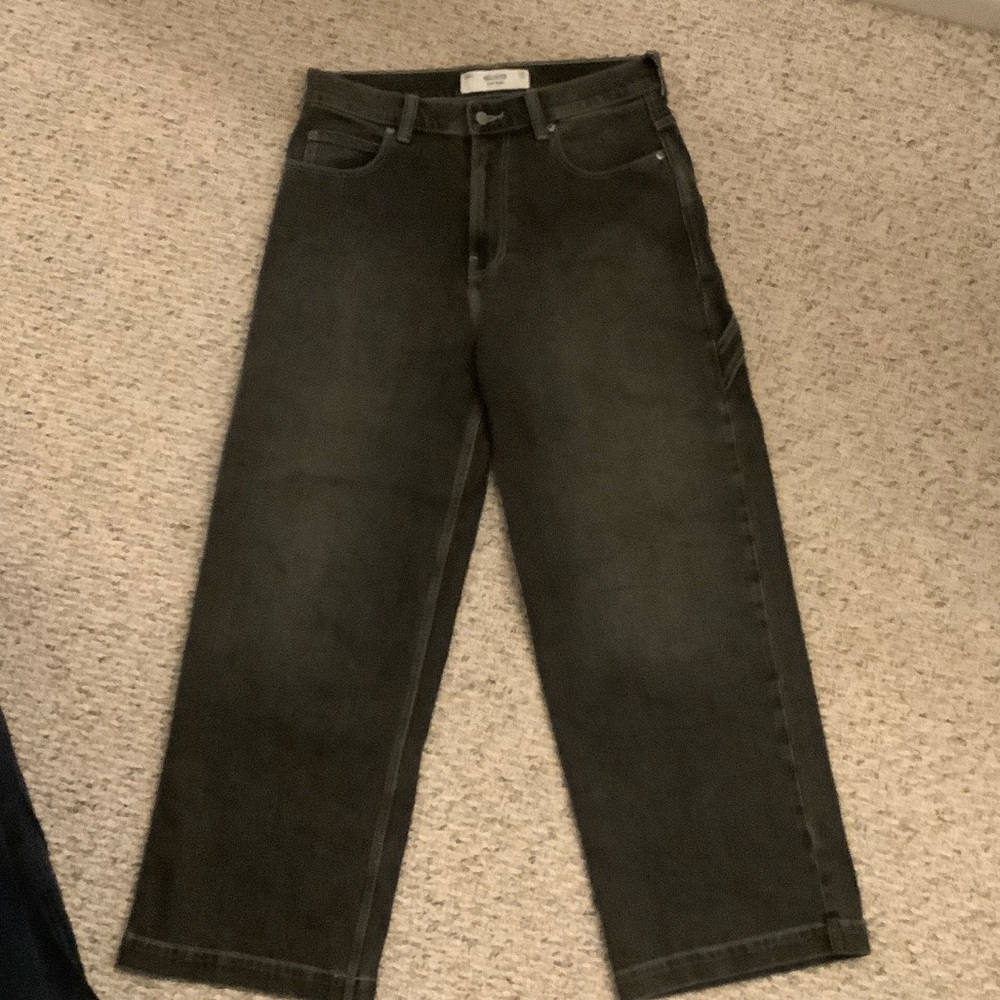 Hollister Men's Dark Gray Baggy Jeans